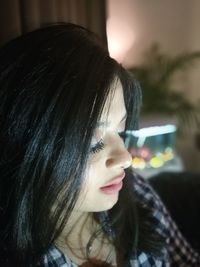 Close-up of young woman