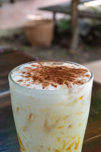 Close-up of coffee on table