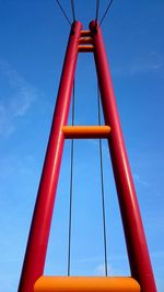 Low angle view of built structure against blue sky