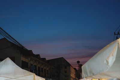 Low angle view of buildings against sky