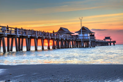 Scenic view of sea against sky at sunset