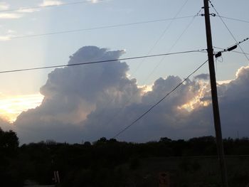 Scenic view of cloudy sky at sunset