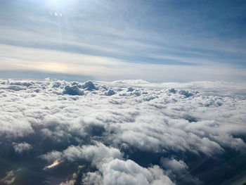 Aerial view of clouds in sky