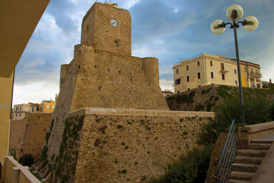 Low angle view of historic building against sky