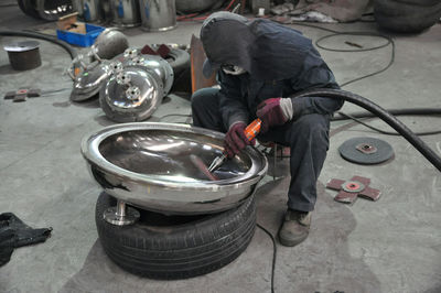 Man working in workshop