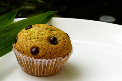 Close-up of cupcakes on table