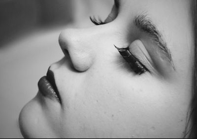 Close-up of woman looking away