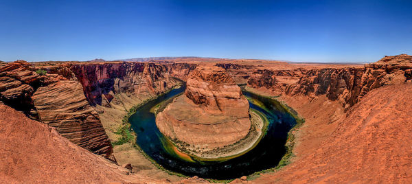 Panoramic view of rock formations against sky