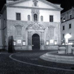 View of cathedral at night