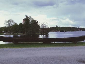 Scenic view of river against sky