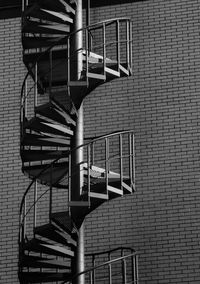 Low angle view of spiral staircase