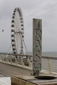 View of ferris wheel against sky