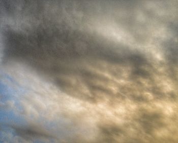 Low angle view of cloudy sky