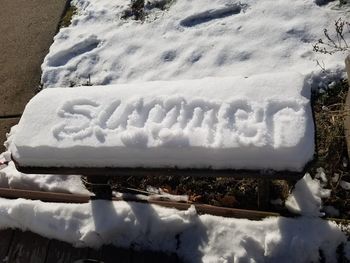 Aerial view of snow covered landscape