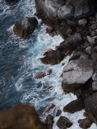 Rocks in sea