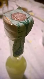 Close-up of carving on wall