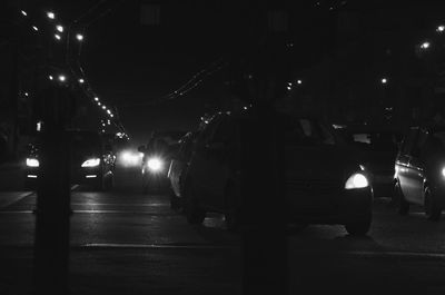 Illuminated street light at night