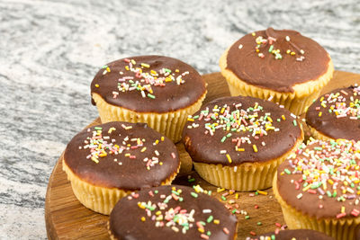 Close-up of cupcakes