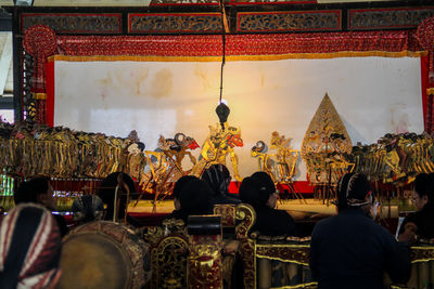 Shadow puppet show in the city of yogyakarta