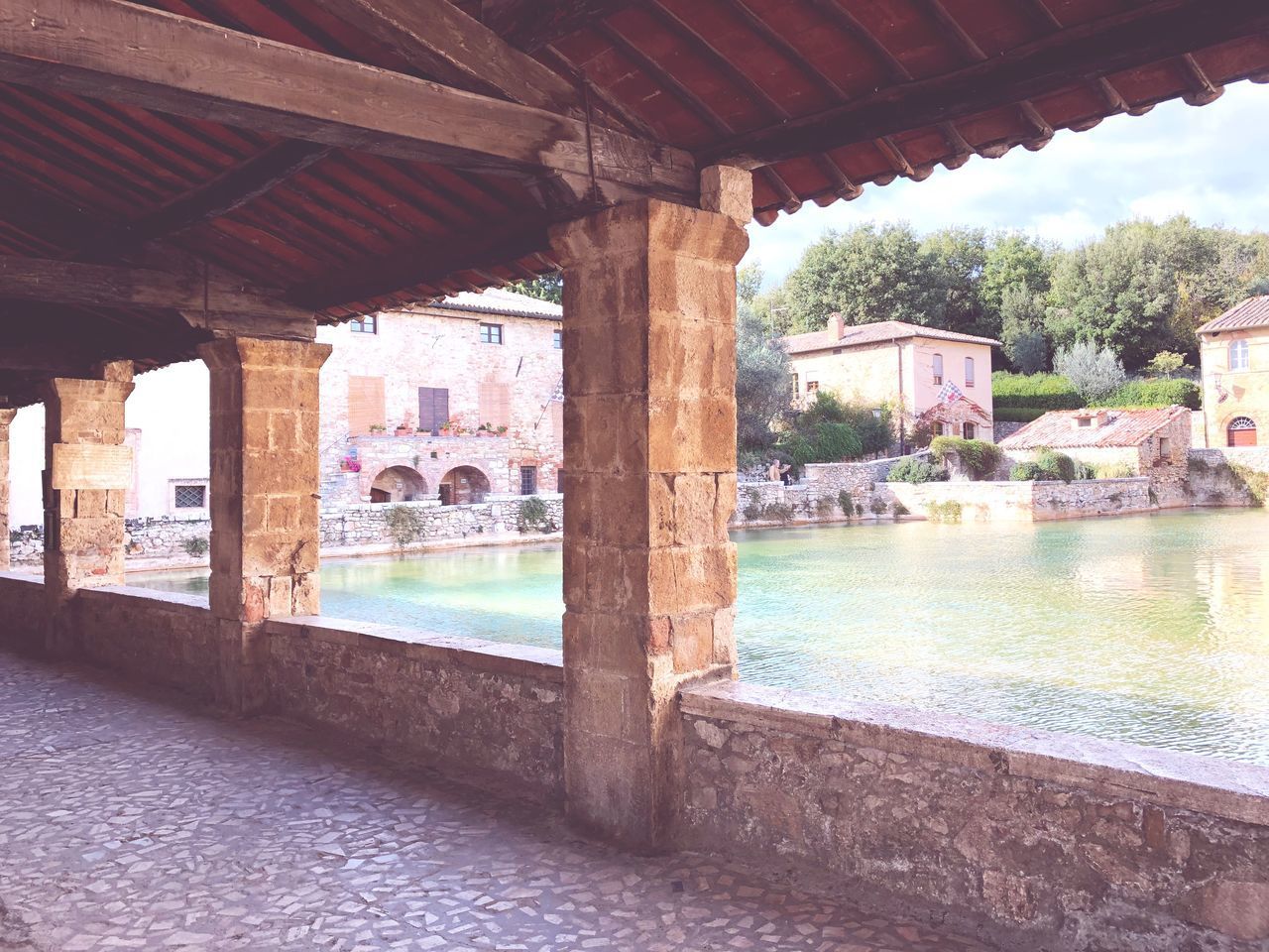 VIEW OF OLD SWIMMING POOL BY RIVER