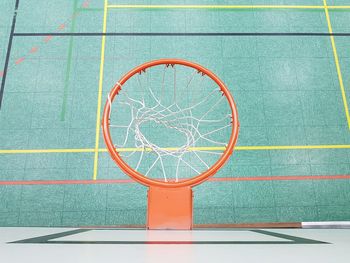 High angle view of basketball hoop