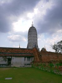 Low angle view of historic building against sky