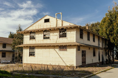 Exterior of old building against sky