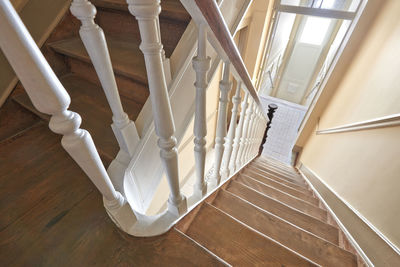 High angle view of staircase