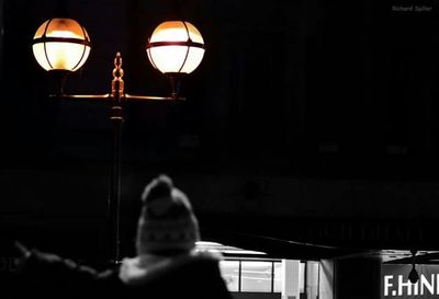 Light bulb in dark room