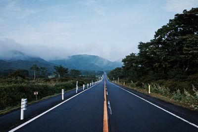 Empty road in countryside