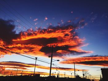 Scenic view of dramatic sky during sunset