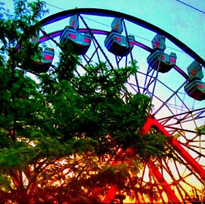 Low angle view of ferris wheel