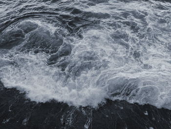 High angle view of sea waves