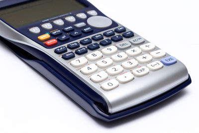 Close-up of computer keyboard on table