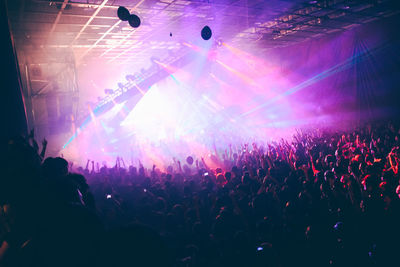 Crowd enjoying music concert