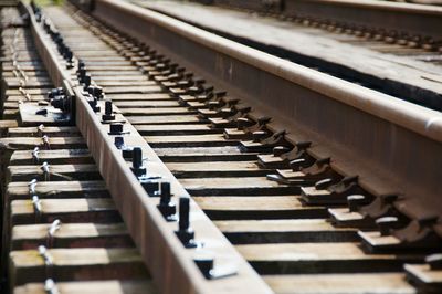 Close-up of railway