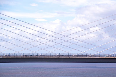 Bridge over river against sky