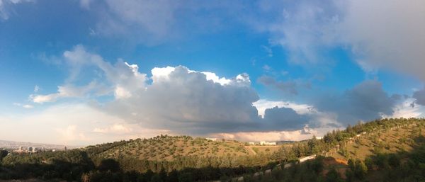 Panoramic view of landscape against sky