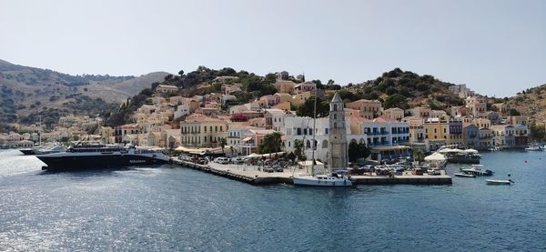 Ano symi port on symi island near rhodes