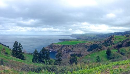 Scenic view of landscape against sky
