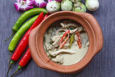 Directly above shot of vegetables in bowl