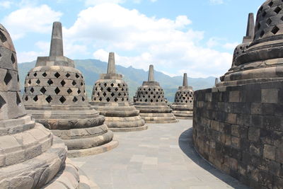 Ancient temple against sky