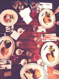 Close-up of food on table