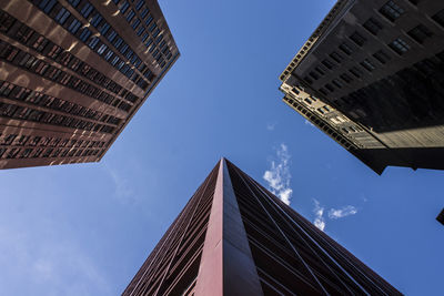 Low angle view of modern building against sky