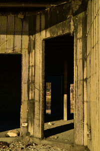 Interior of abandoned building