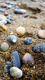 Full frame shot of pebbles on beach