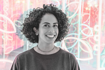 Portrait of smiling young woman