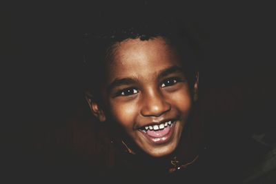 Close-up portrait of a happy child