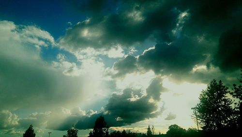 Low angle view of cloudy sky