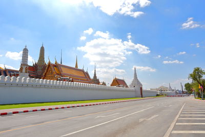 The surrounding walls of the grand palace beautiful architecture of thailand